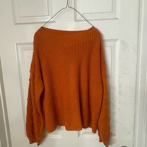 Cozy Orange Knit Sweater